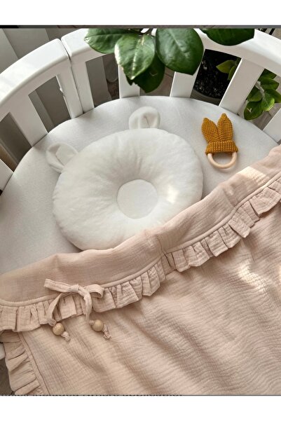 JUNİPERUS Ruffled Baby Blanket 100% Cotton Multi Muslin Baby Swaddle Blanket Outer Swaddle