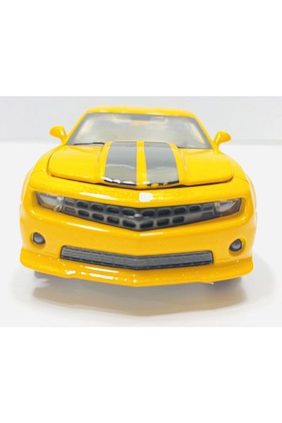 FEN TOYS غطاء محرك السيارة المعدني من كامارو موديل باب صندوق السيارة يفتح باللون الأصفر