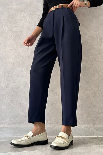 Modamesta Drew Premium Pleated Trousers - Belt and Pocket