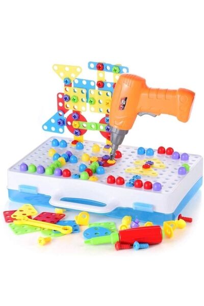 Birlik Oyuncak Matkaplı 3d Yaratıcı Tamir Seti Puzzle Eğitici