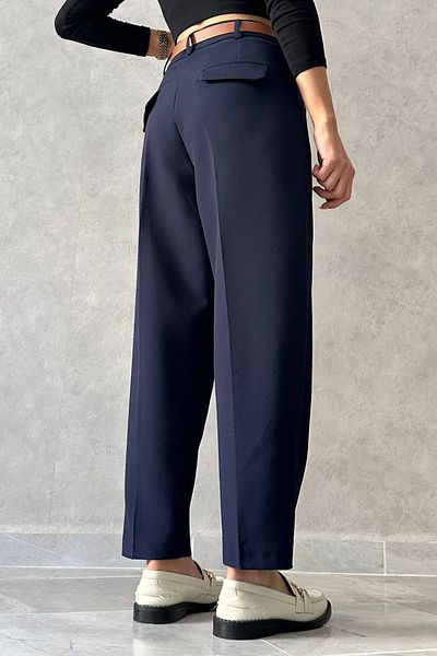 Modamesta Drew Premium Pleated Trousers - Belt and Pocket