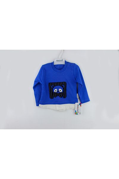 Necix's Line Embroidery Bear Sweater Double Set