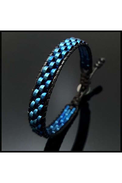 Seven Art Jewelry الحجر الطبيعي، سوار الهيماتيت، سوار القش، سوار أزرق، سوار ر...