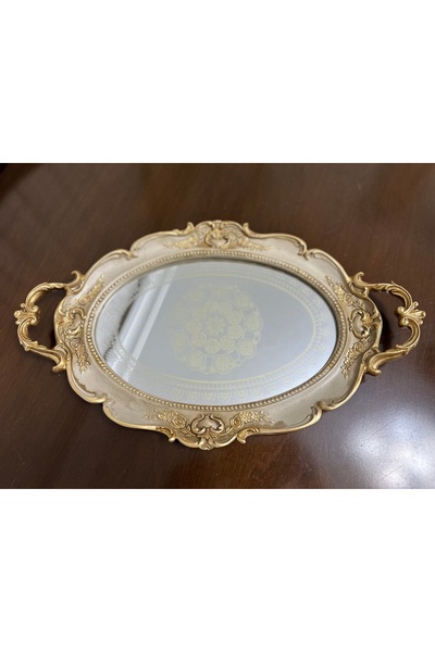 Bej rengi Şık avangard özel tasarım tepsi