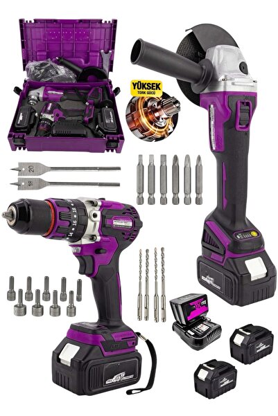 Genel Markalar İTALY V970 20Ah Şarjlı 13m Darbeli Matkap Vidalama Çelik Mandr...