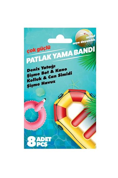 Dünya Magnet 8 Pcs Placket Patch - Inflatable Ball, Boots, Sleeves, Pilates Ball & Repair Tape