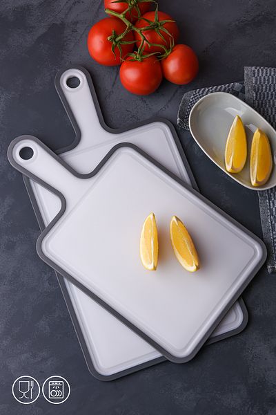 ALP HOME 2-Piece Anti-Slip Cutting Board with Handle Cutting Board 1X(30X21 cm 24,5X19,5 cm)