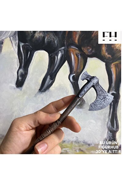 FIGURHUB 3D God of War Leviathan Baltası Kratos Baltası-20 cm Dekoratif Balta