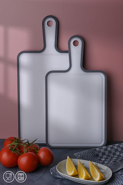 ALP HOME 2-Piece Anti-Slip Cutting Board with Handle Cutting Board 1X(30X21 cm 24,5X19,5 cm)