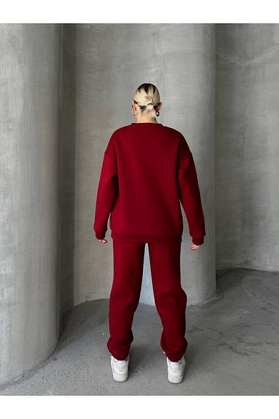DARJO COMMER Women's Oversize Tracksuit Set - Three Thread Thick Raised
