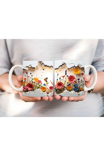 Evion Scenic Shaped Full Size 3D Design Ceramic Mug - Gift Mug