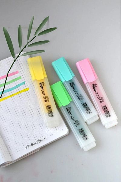 Cengo Pastel Color Highlighter Marking Pen Set of 4
