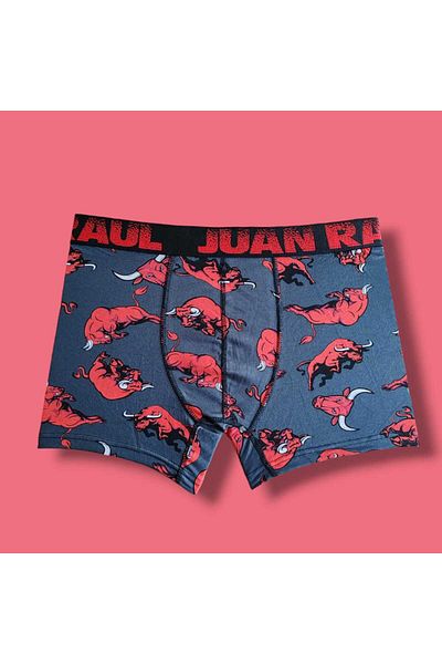 Juan Raul Χριστουγεννιάτικο μοτίβο Comfort Flex Boxer εσώρουχα - Bull Dice, Cotton Coton Boxer