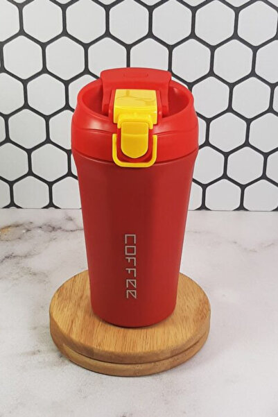 Woody Sofia Double Layer and Double Mouth - Leak Proof Tea Coffee Thermos 2in1 with Straw Steel Drinker