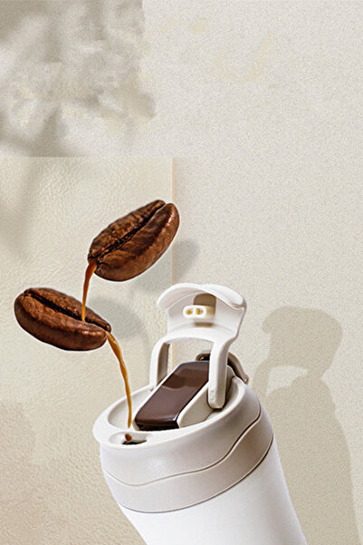 Woody Sofia Double Layer and Double Mouth - Leak Proof Tea Coffee Thermos 2in1 with Straw Steel Drinker