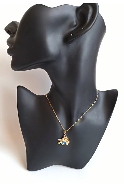 Genel Markalar Altın Uçak Figürlü Kolye (KUTULU GÖNDERİM YAPILACAKTIR)