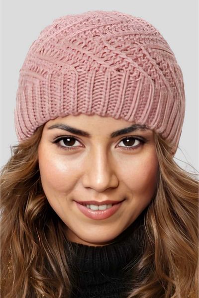 Trenderrs Women's Soft Textured Lined Knitwear Knitted Beret
