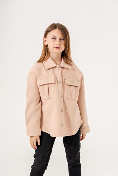 GİYİCEM Kız Çocuk Cepli Gömlek