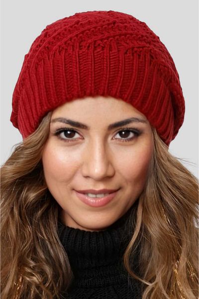 Trenderrs Women's Soft Textured Lined Knitwear Knitted Beret