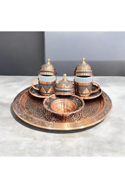 CRALİCHE GAZİANTEP 2 Lİ BAKIR KAHVE TAKIMI