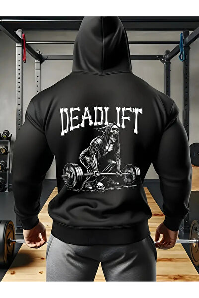 GALASHOP Kafatası Fitness Grafik tasarımlı Hoodie