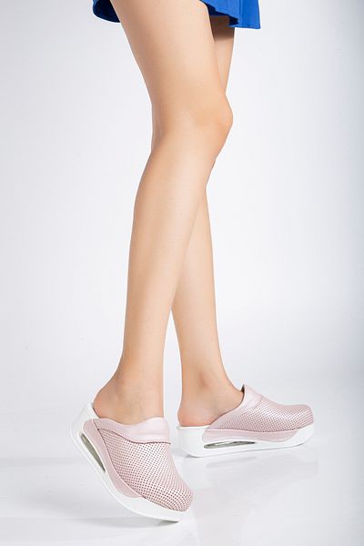 BLUMSABOTERLİK Genuine Leather Women's Orthopedic Slippers - Nurse, Doctor, Veterinary, Dentist, Teacher, Cook, Gastro Blumsabo