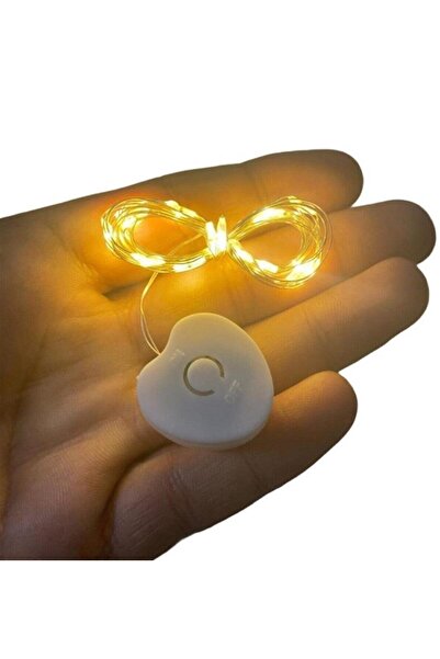 MENFRY Kalp Şekilli Peri LED 3 Fonksiyonlu Kendinden Pilli Dekoratif Süsleme Işık