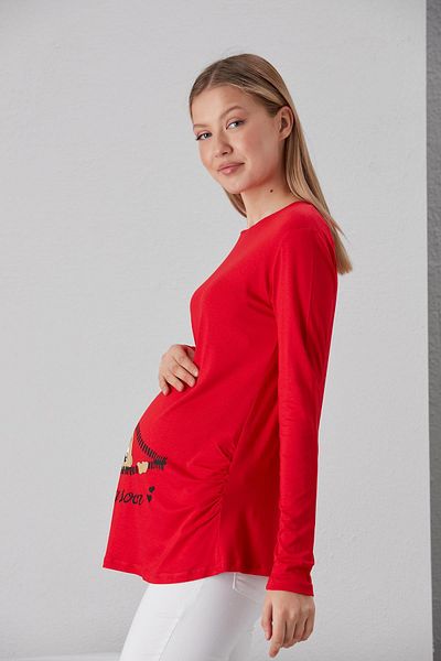 LİYACA Long Sleeve Printed Protection T-Shirt