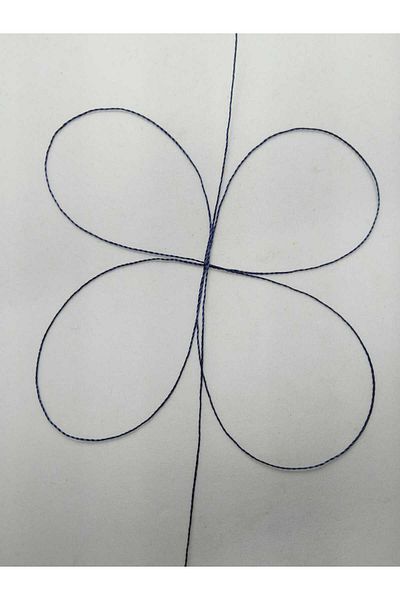 Eskişehir hobi sanat 0,3 mm 50 μέτρα Σχοινί Tasbih Navy Blue Χρώμα