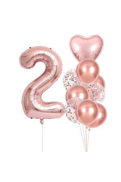 CANSIN 2 Year Old Number Balloon Set