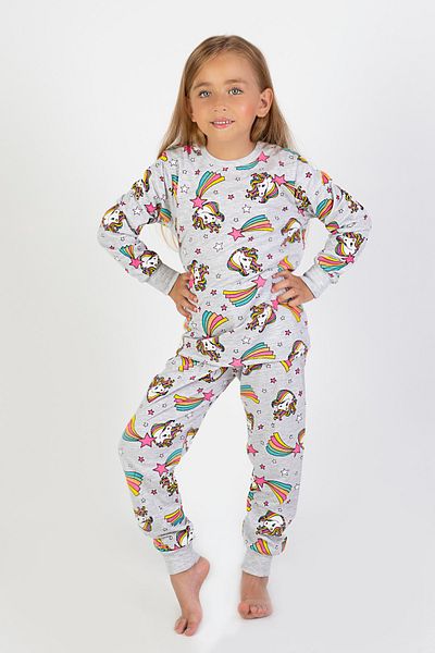 Harika KIDS Dívčí základní pyžamový set s potiskem