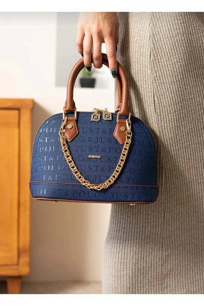 Just Polo Women's New Season Embossed Chain Embossed Patterned Vegan Hand and...