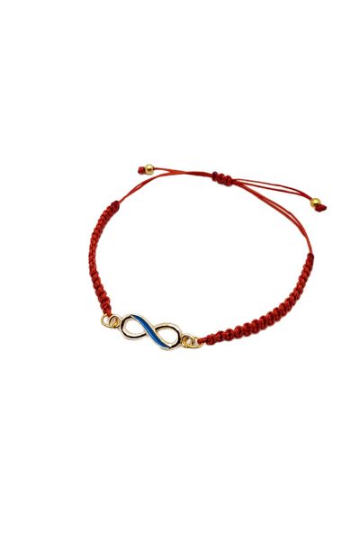 Han Ticarethane Blue Detailed Infinity Sign Macrame Braid Bracelet
