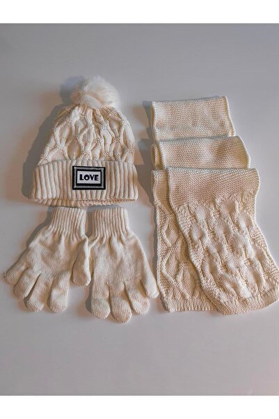 Kitti 9-15 Years Old Girl's Waiter Scarf Beanie Gloves - Set of 3 24180-01-010