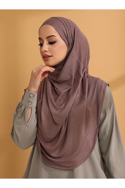 Tuva Şal Lilac Tuva - Ribbed Jersey Turban Ready