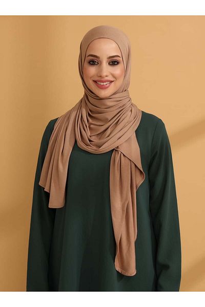 Tuva Practical Jersey Ready Turban - Dark Beige -
