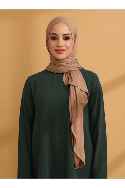Tuva Practical Jersey Ready Turban - Dark Beige -