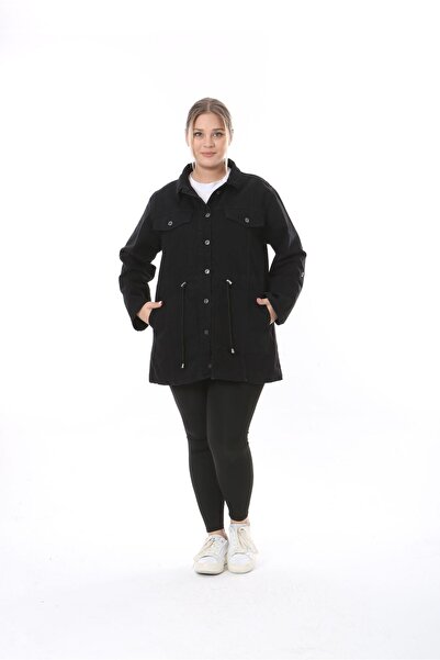 EYLÜLXXL Γυναικείο τζιν μπουφάν Relaxed Cut - Καμπυλωτό μέγεθος