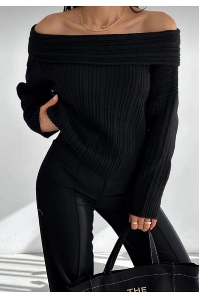 Liya Degaje Collar Knitwear Sweater