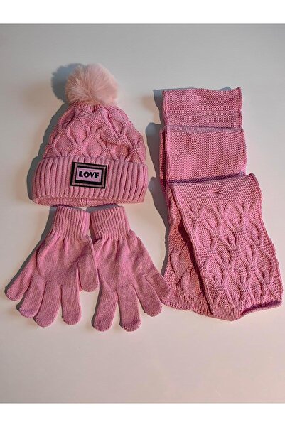 Kitti 9-15 Years Old Girl's Waiter Scarf Beanie Gloves - Set of 3 24180-01-063