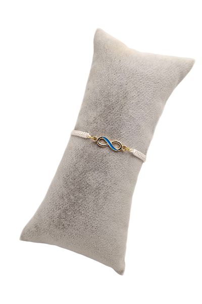 Han Ticarethane Blue Detailed Infinity Sign Macrame Braid Bracelet
