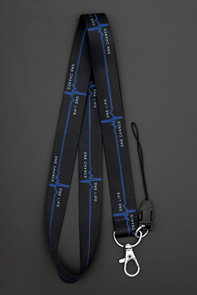 Apptakı Bir Hayat Bir Şans Mavi Kalp Atışı Ekg Yaka Kartı Boyun Askı Ipi Tele...