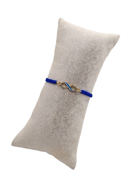 Han Ticarethane سوار محبوك باللون الأزرق مع علامة إنفينيتي