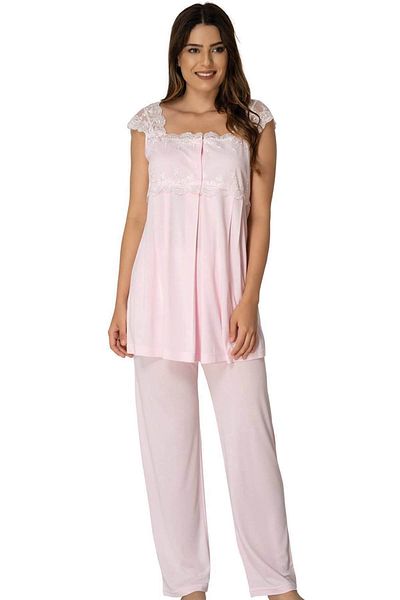 by İGP Lace Short Sleeve Maternity Pyjama Set