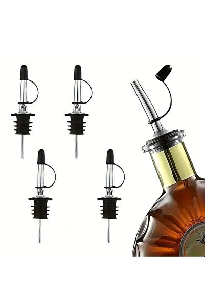 YAPIŞKAN STORE 1 Adet Paslanmaz Şişe Ucu, Bartender Şişe Tıpa, Kapaklı Korumalı Dökecek - Likör Ucu Dökücü