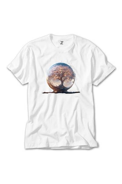 Lunas Glow Ανάπτυξη δέντρων στο Snow Gobe White T-Shirt