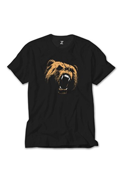 Lunas Glow Tricou negru Grizzly Bear
