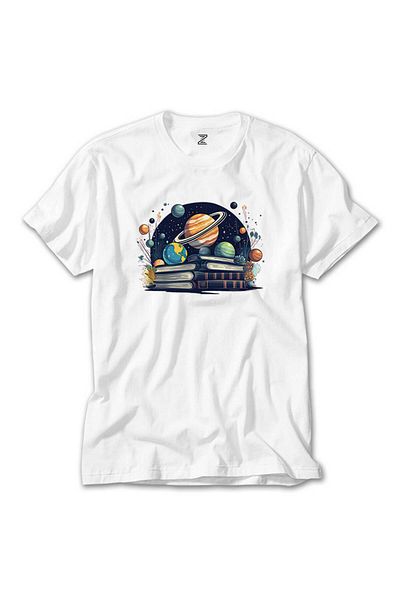 CrowsGate Book Planets White T-Shirt