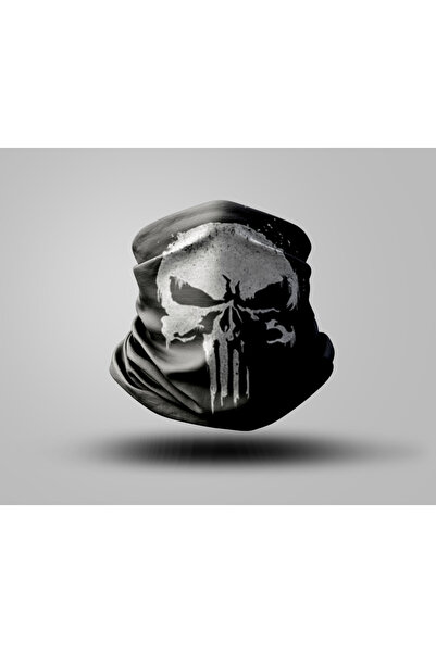 Buffalo The Punisher Tasarımlı Motorcu Buff Maske Outdoor Boyunluk Unisex Bandana