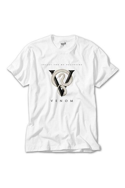 WAKHA Bullet for My Valentine Venom Snake White T-shirt